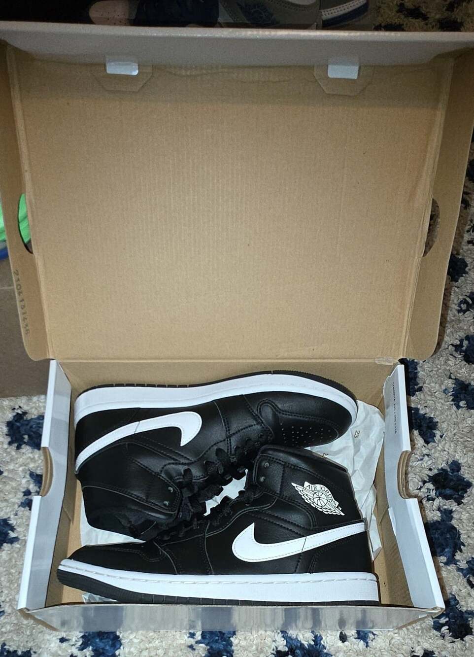 Jordan Air Jordan 1 Mid Size 7 Black White Panda